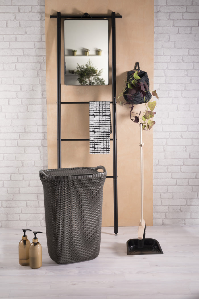 Curver Knit Wasmand met deksel 57L + Wasmand 40L - Bruin