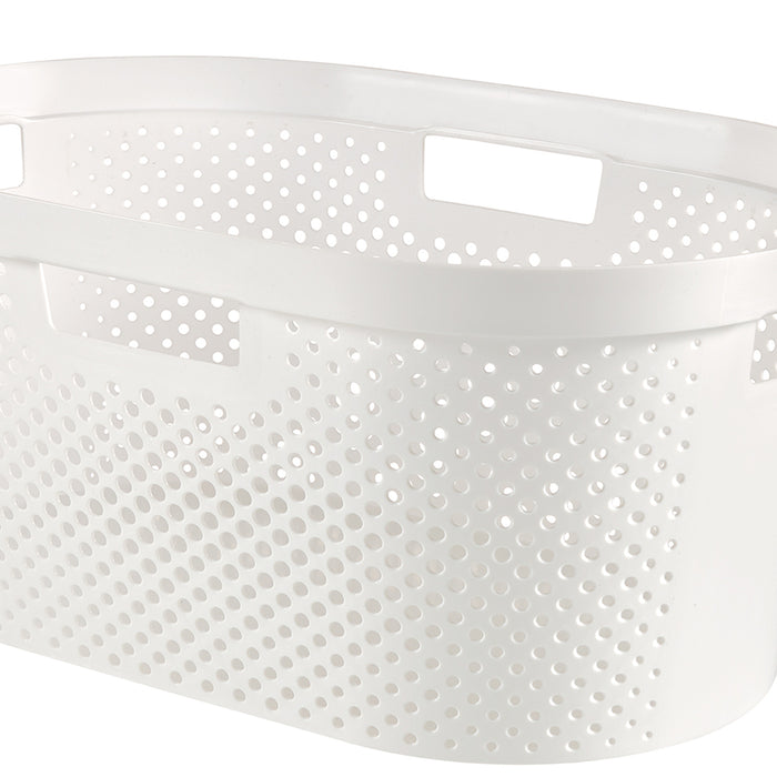 Curver Infinity Recycled Dots Wasmand - 40L - 2 stuks - Wit
