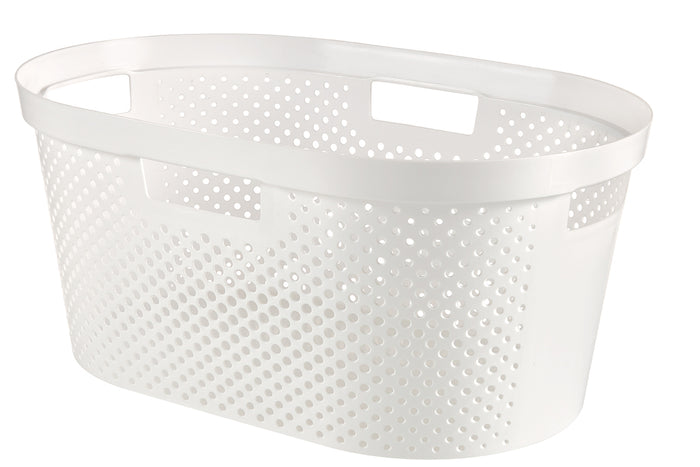 Curver Infinity Recycled Dots Wasmand - 40L - 2 stuks - Wit