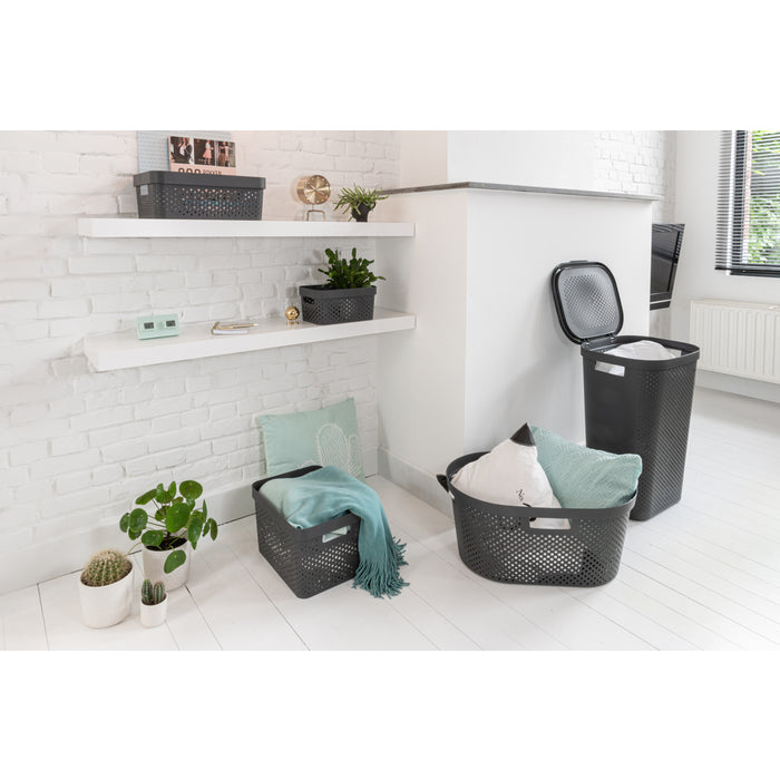 Curver Infinity Recycled Wasmand 60L + Wasmand 40L - Grijs