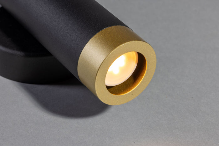 ETH Miller - Wandlamp - 2x lichtpunten - Zwart - Messing