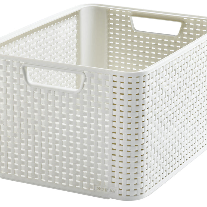 Curver Style Opbergmand L - 30L - 3 stuks - Gebroken wit