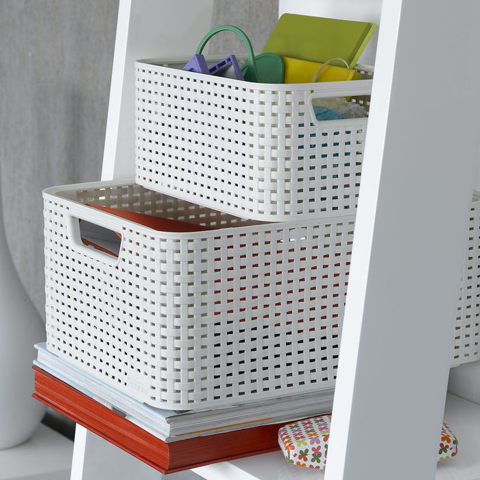 Curver Style Opbergmand L - 30L - 3 stuks - Gebroken wit