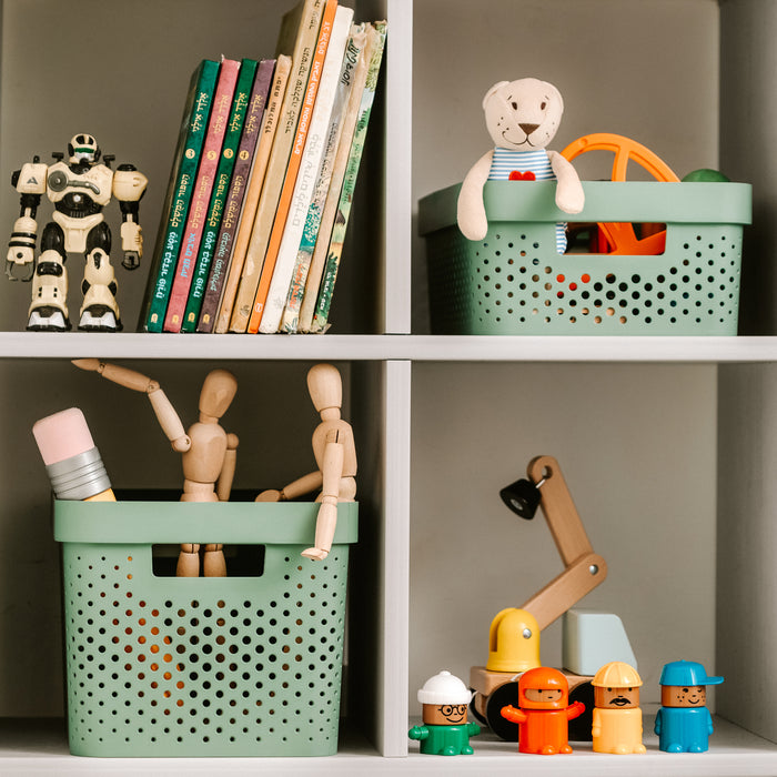 Curver Infinity Recycled Dots Opbergbox - 17L - 3 stuks - Groen