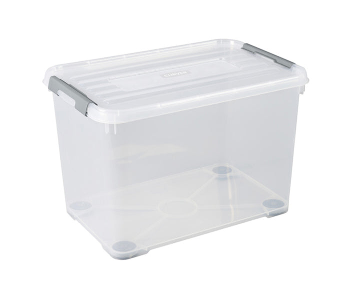 Curver Handy+ Opbergbox - 65L - 6 stuks - Transparant met deksel