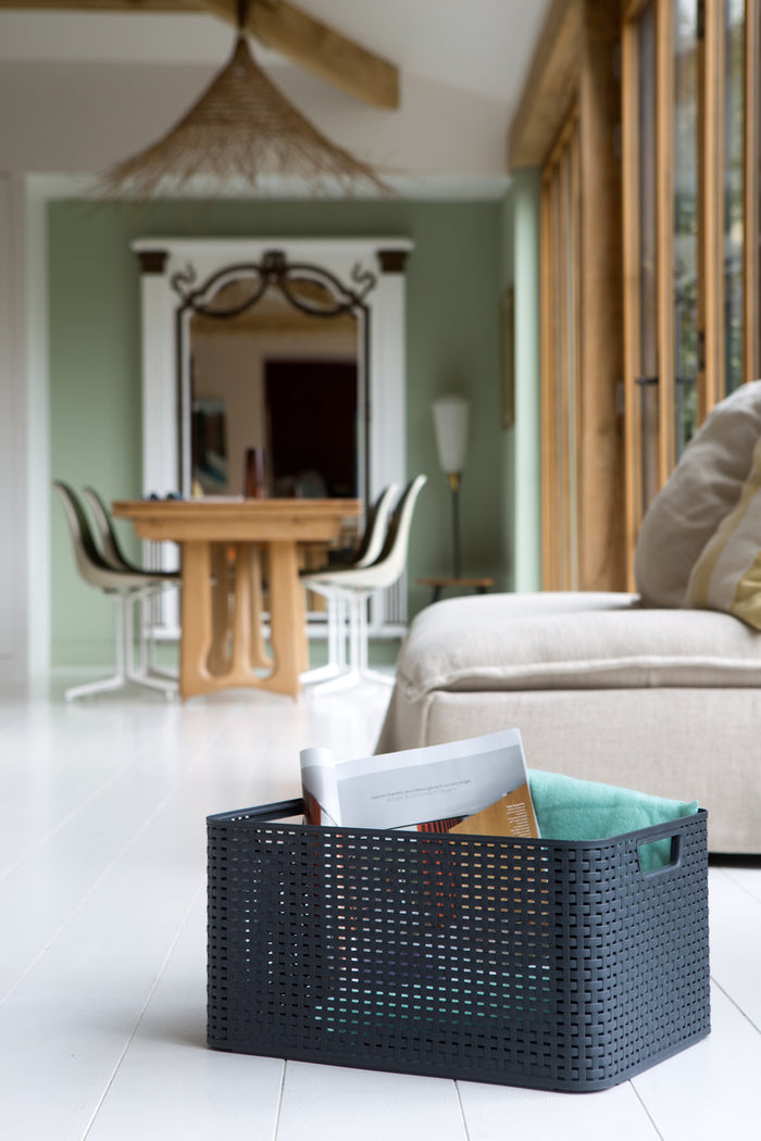 Curver Style Opbergmand L - 30L - 3 stuks - Antraciet