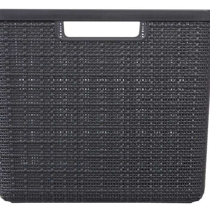 Curver Jute Opbergmand L - 20L - 3 stuks - Donkergrijs