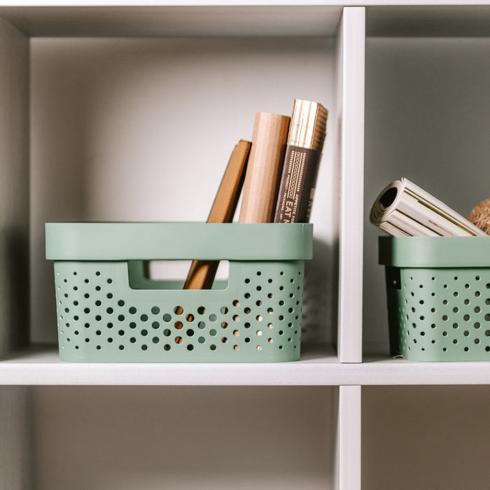 Curver Infinity Recycled Dots Opbergbox - 11L - 3 stuks - Groen