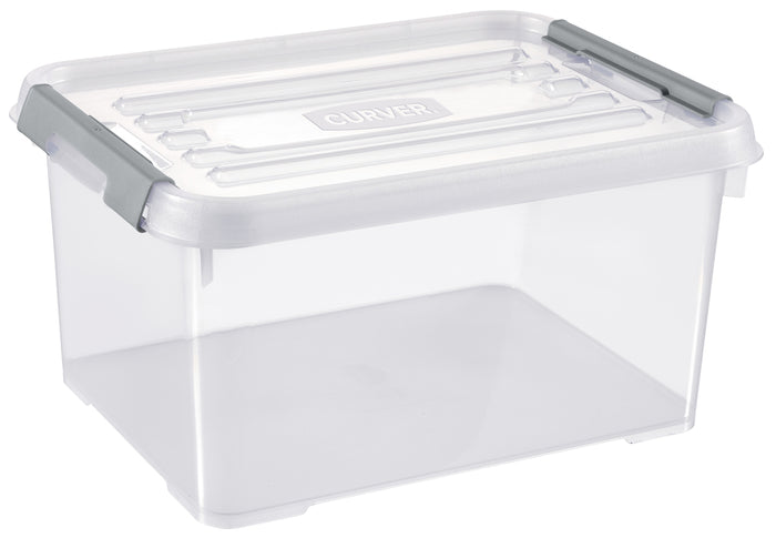 Curver Handy+ Opbergbox - 15L - 6 stuks - Transparant met deksel