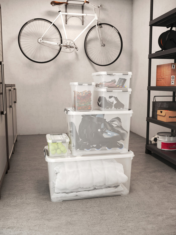 Curver Handy+ Opbergbox - 15L - 6 stuks - Transparant met deksel