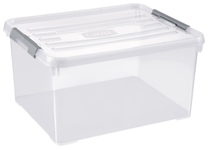 Curver Handy+ Opbergbox - 35L - 3 stuks - Transparant met deksel