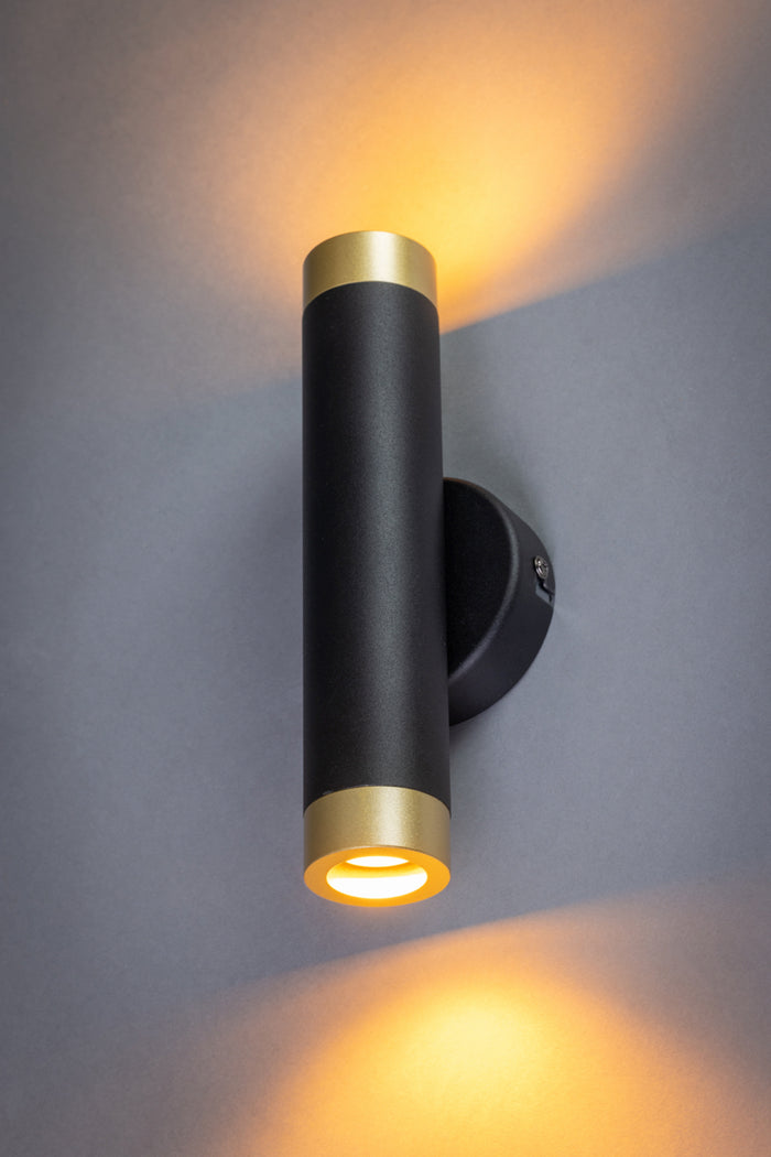 ETH Miller - Wandlamp - 2x lichtpunten - Zwart - Messing