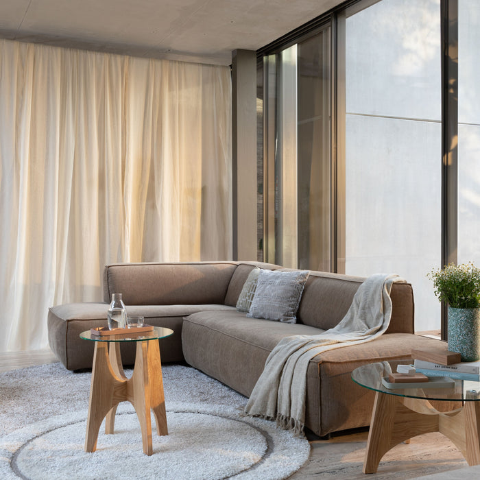 Zuiver Fat Freddy Rib Hoekbank Links - Caramel