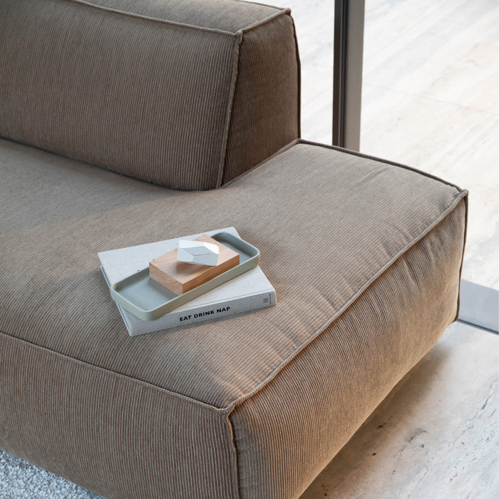 Zuiver Fat Freddy Rib Hoekbank Links - Caramel