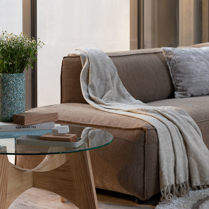 Zuiver Fat Freddy Rib Hoekbank Rechts - Caramel