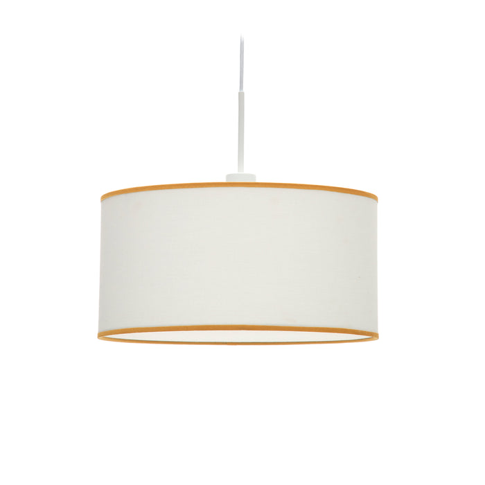 Kave Home - Binisalem lampenkap in wit en mosterd, Ø 40 cm