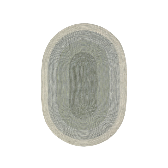 Kave Home - Leeith vloerkleed 100% PET dikke strepen groen Ø 160 x 230