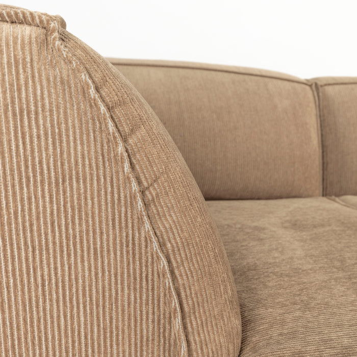 Zuiver Fat Freddy Rib Hoekbank Links - Caramel