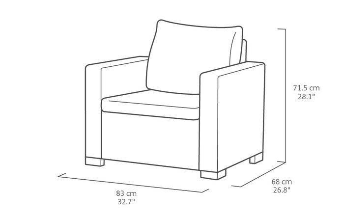 Allibert California Tuinstoel - 2 stuks - Grafiet