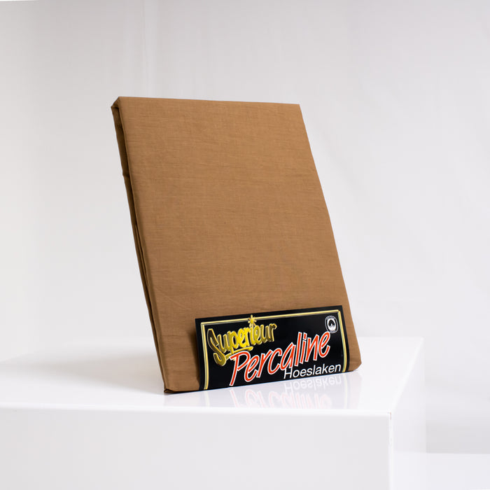 Superieur Taupe Percaline Katoenen Hoeslaken 90x200cm