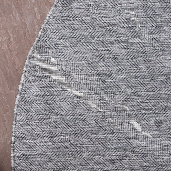 Eva Interior Buitenkleed Marble Grijs Rond 240cm