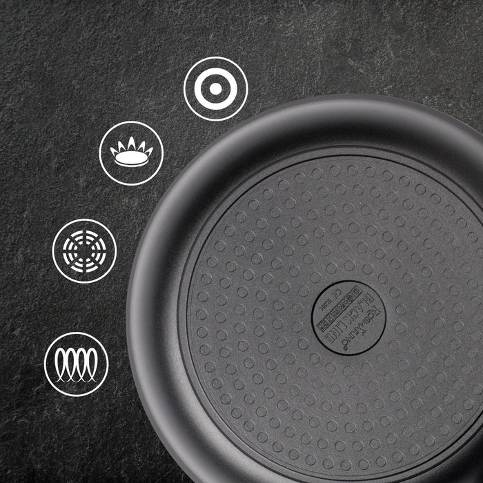 Rosmarino Black Line Wokpan - Wokpan inductie - 30 cm