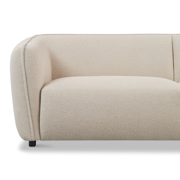 by fonQ Soft 3-zitsbank - Bouclé - Crème
