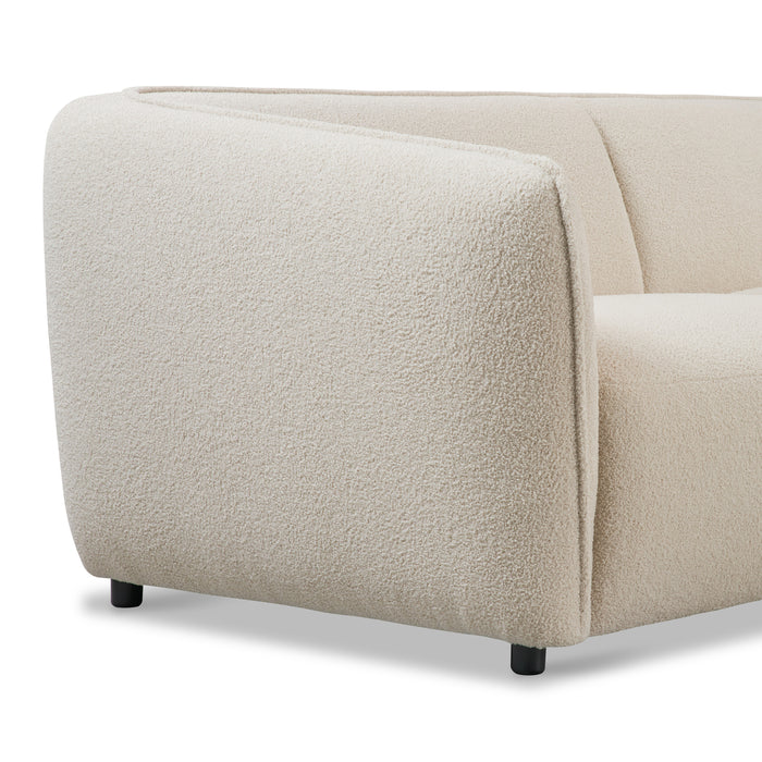 by fonQ Soft 3-zitsbank - Bouclé - Crème