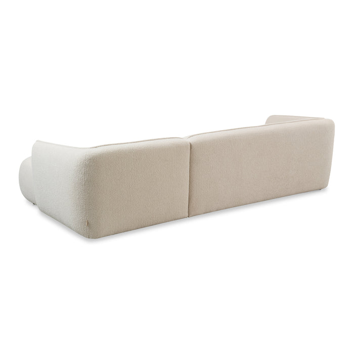 by fonQ Soft Hoekbank met Chaise Longue Rechts - Bouclé - Crème