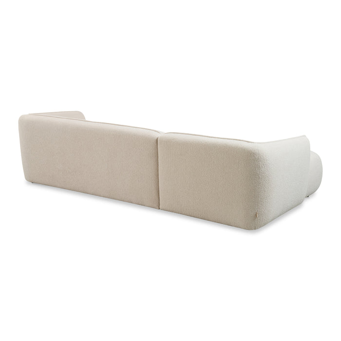 by fonQ Soft Hoekbank met Chaise Longue Links - Bouclé - Crème