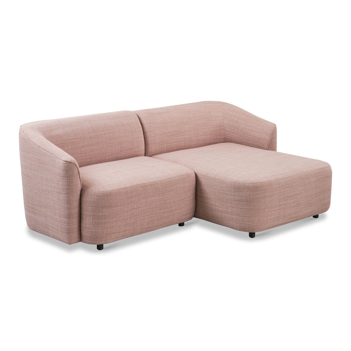 by fonQ Oblique Hoekbank met Chaise Longue Bank Rechts - Blush Pink