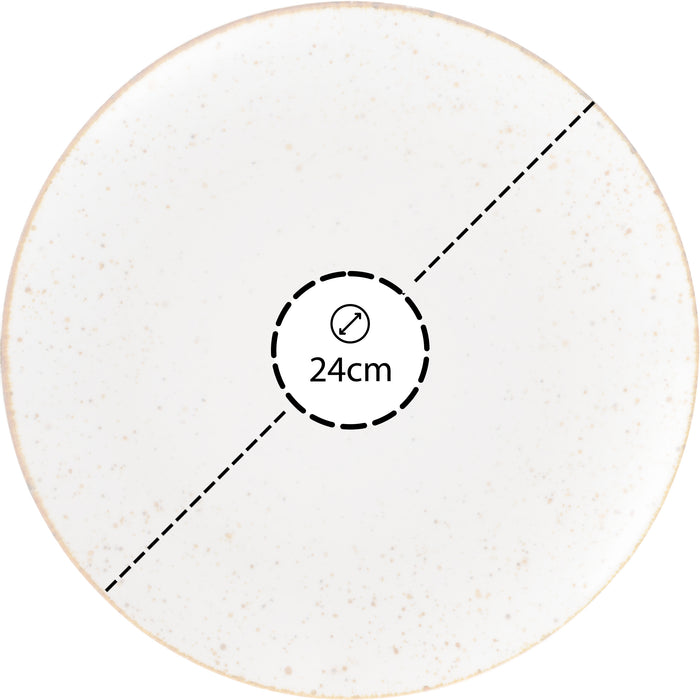 Hazel & Bos Juntos Picadas ontbijtbord - 24 cm - 6 stuks - porselein