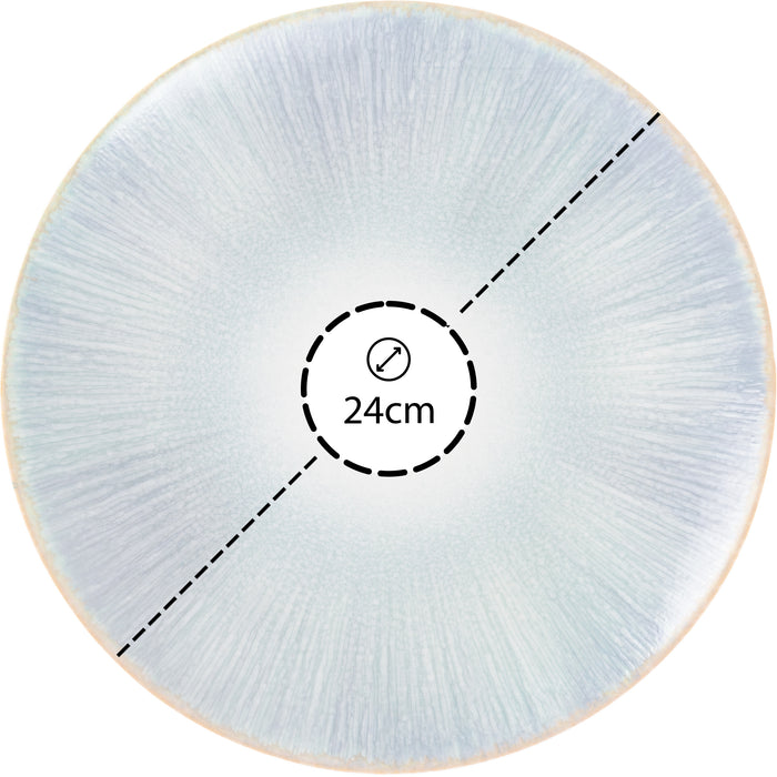 Hazel & Bos Juntos Esmeralda ontbijtbord - 24 cm - 6 stuks - porselein