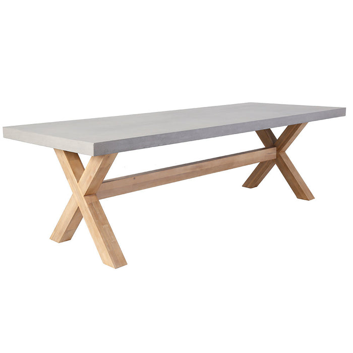BUITEN living Norwich dining tuintafel | kruispoot | betonlook +