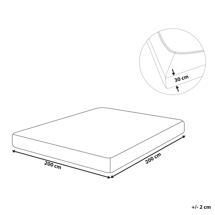 Beliani - JANBU - Laken - Zandbeige - 200 x 200 cm - Katoen