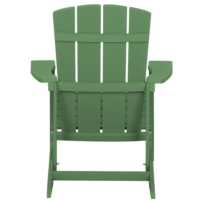 Beliani - ADIRONDACK - Tuinstoel met voetenbank - Groen - Kunsthout