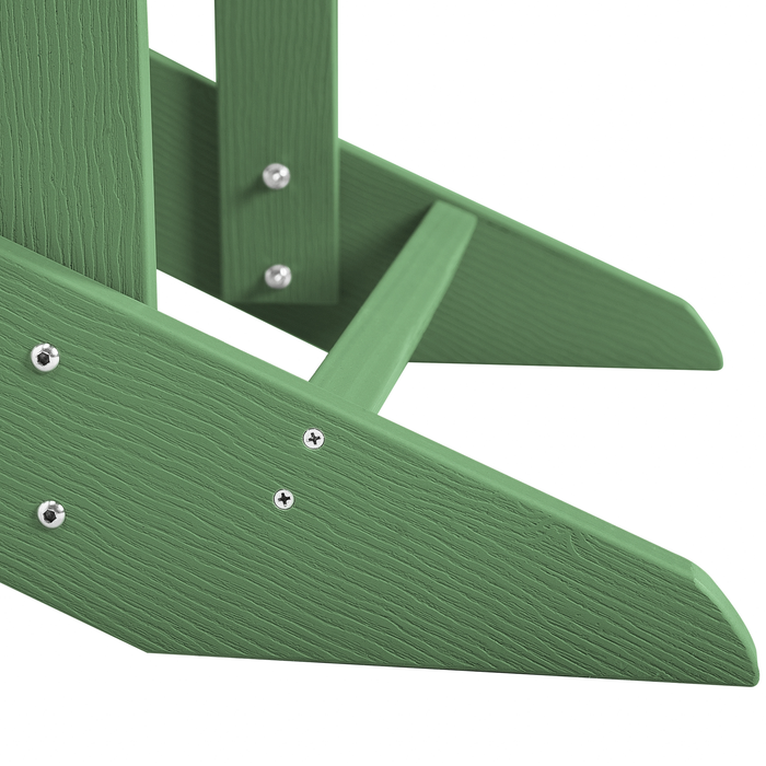 Beliani - ADIRONDACK - Tuinstoel met voetenbank - Groen - Kunsthout