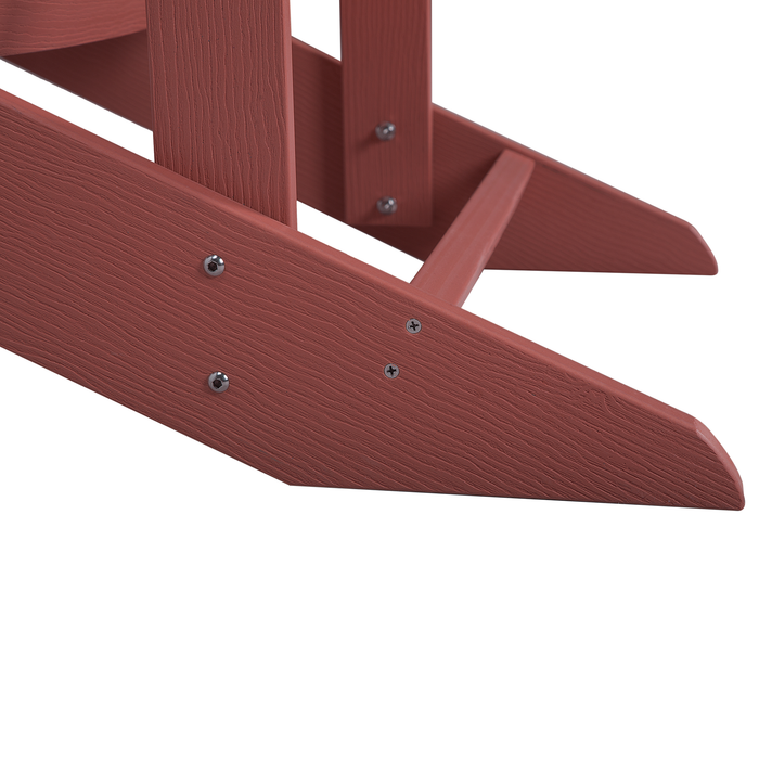 Beliani - ADIRONDACK - Tuinstoel met voetenbank - Rood - Kunsthout