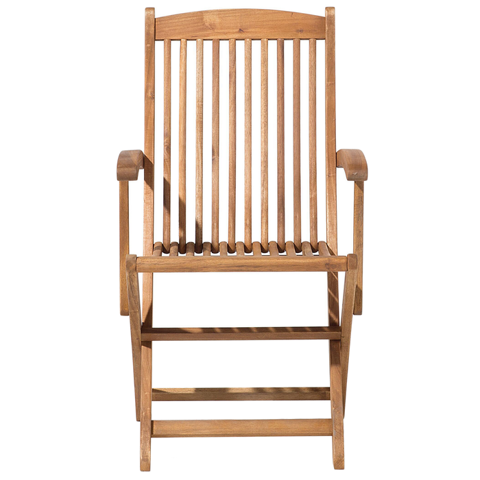 Beliani - MAUI - Tuinstoel set van 2 - Lichte houtkleur - Acaciahout