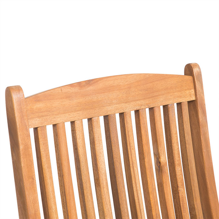 Beliani - MAUI - Tuinstoel set van 2 - Lichte houtkleur - Acaciahout