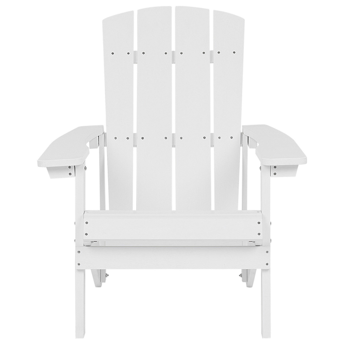 Beliani - ADIRONDACK - Tuinstoel met voetenbank - Wit - Kunsthout