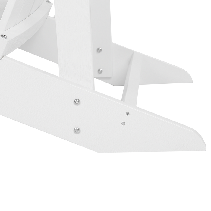 Beliani - ADIRONDACK - Tuinstoel met voetenbank - Wit - Kunsthout