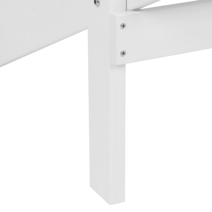 Beliani - ADIRONDACK - Tuinstoel met voetenbank - Wit - Kunsthout