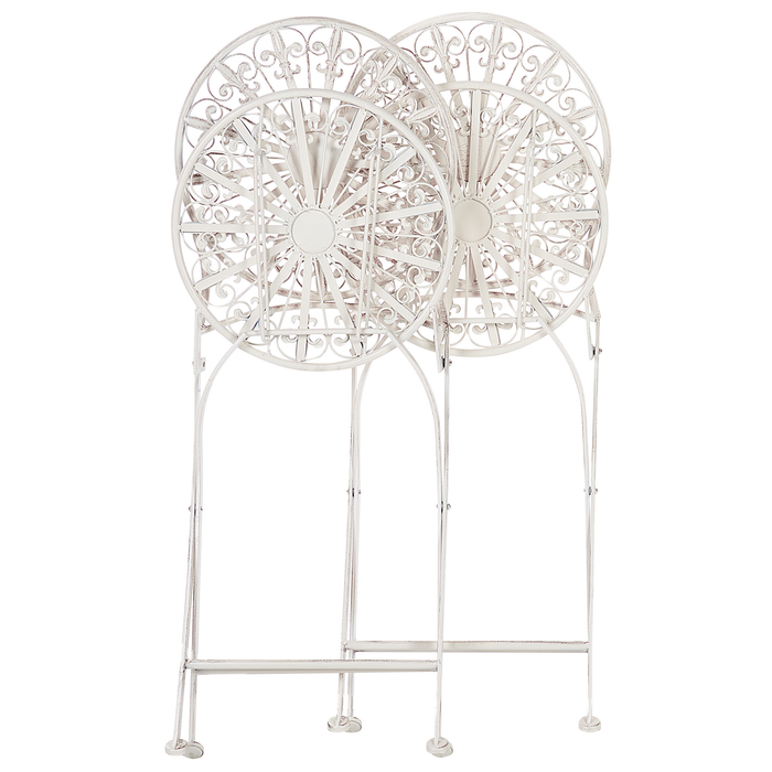 Beliani - SCAFA - Tuinstoelen set van 2 - Wit - IJzer