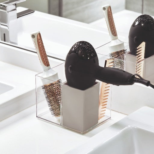 iDesign - Haarverzorging Organiser, 18 x 13.5 x 13 cm, Kunststof, Tran