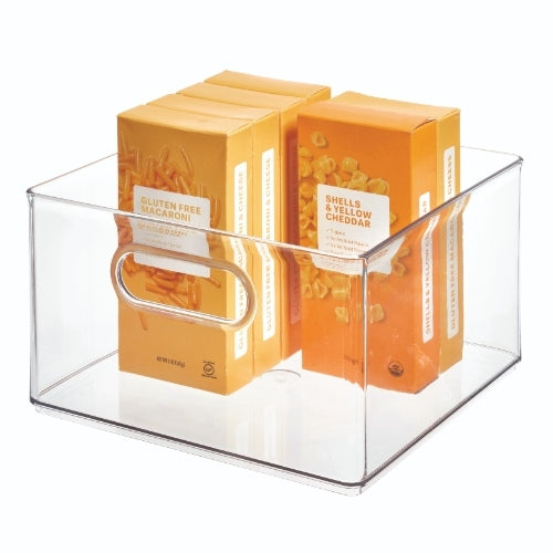 Opbergbox met Handvaten, 25.4 x 25.4 x 15.2 cm, Kunststof, Transparant