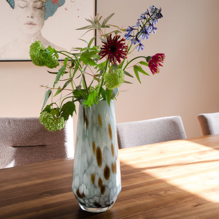 Home Delight - Vaas Nika grijs glas 34cm