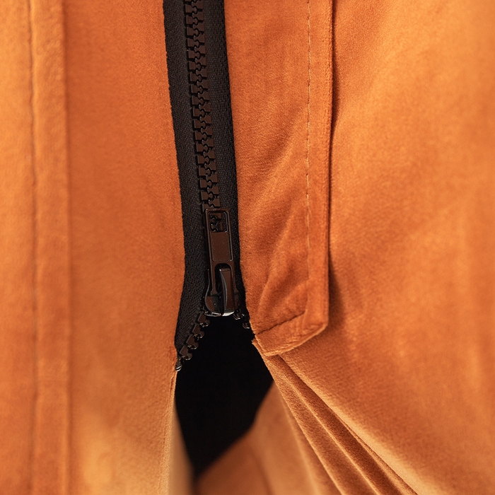 Beliani - MELLE - Tweepersoonsbed - Oranje - 180 x 200 cm - Fluweel