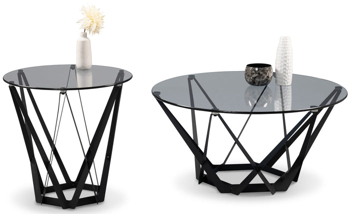 M2 Kollektion Mia Salontafel Tweedekans Glas Ø80 cm