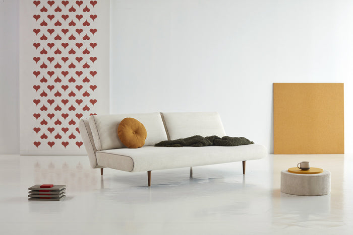 Innovation Unfurl Ivory Corduroy Lounger Slaapbank